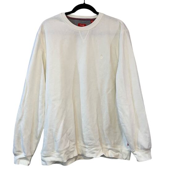 Izod Off White Cream Sweatshirt - Picture 1 of 7